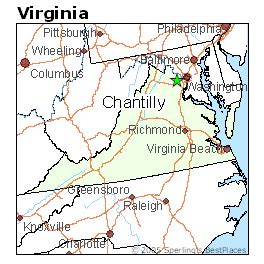 Chantilly Virginia Map - Dianna Mehetabel