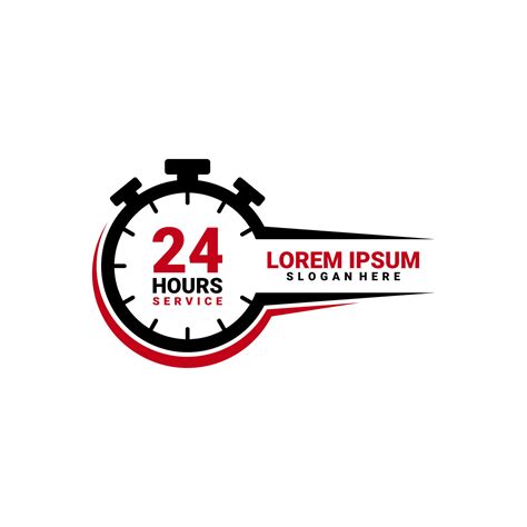 Twenty four hour service vector icon for your business. Logo element