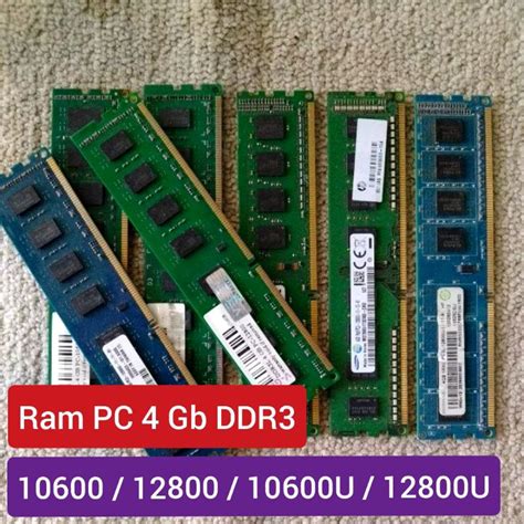 jual ram komputer  gb ddr ram pc ddr  gb merk campur shopee