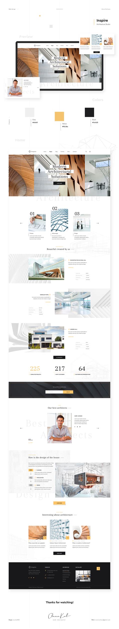 modern architecture ui design  behance