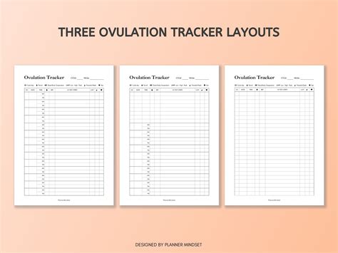 Printable Ovulation And Pregnancy Tracker Ttc Fertility Planner Lh Hcg Strips Sheet Minimalist