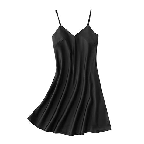 Fancifize Clearance Under Sexy Satin Lingerie Chemise For Women Sexy Mini Full Slip Nightgown