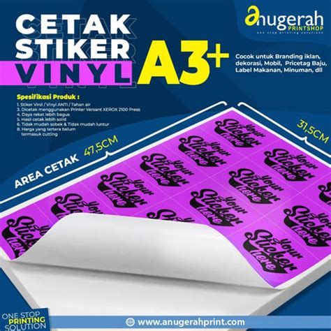 Stiker Vinil Matte A Anugerah Print