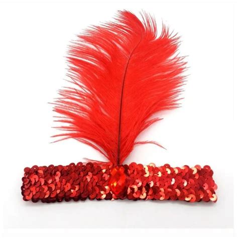 Повязка на голову с пером, красная - купить с доставкой по выгодным ...