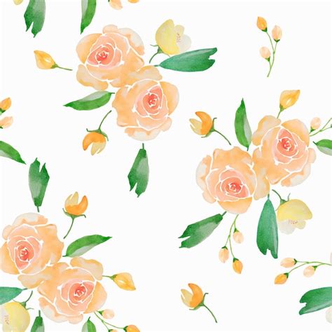 Premium Vector Floral Watercolor Seamless Pattern