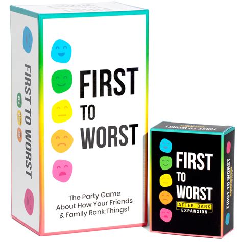 FIRST TO WORST Party Game + After Dark Expansion Set - The Card Game