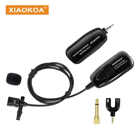 Xiaokoa Wireless Lavalier Microphone 2 4g Wireless Microphone System With Lavalier Lapel Mics