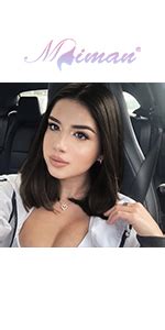 Amazon MIMAN Short Platinum Blonde Pixie Cut Wig Fluffy Short Hair Wigs With Bangs Dark