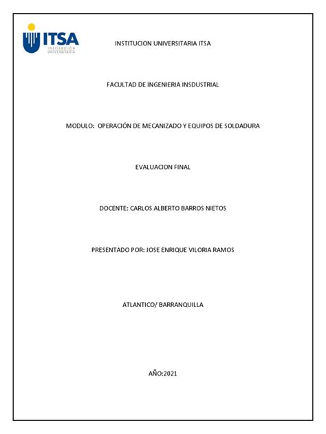 Institucion Universitaria Itsa 1 Download Free Pdf Herramientas