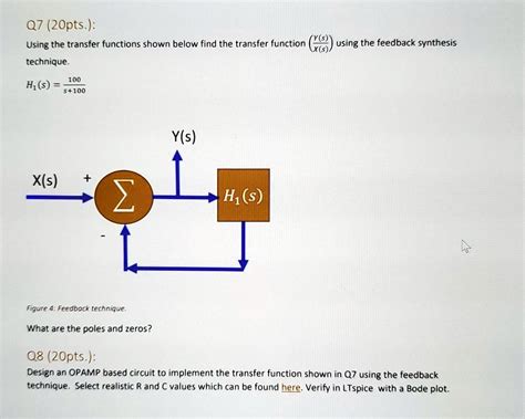 Solved Q Opts Using The Transfer Functions Shown Below Find The