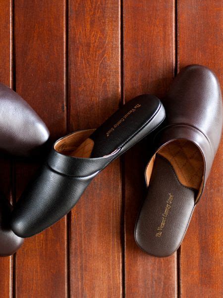 Mens Leather Scuffs House Shoes For Men