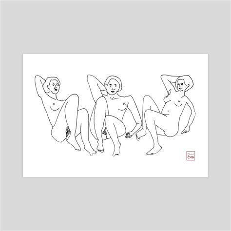 Nude Line Drawing 4 An Art Print By Rachel Fishman INPRNT