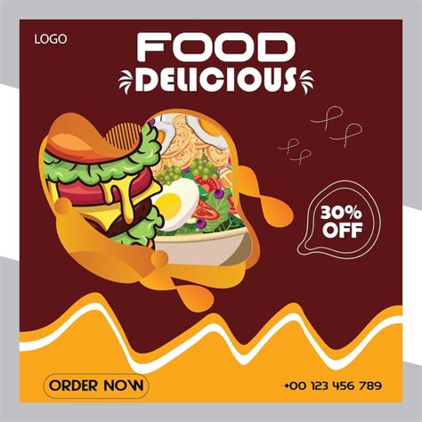 Premium Vector Food Poster Design Template