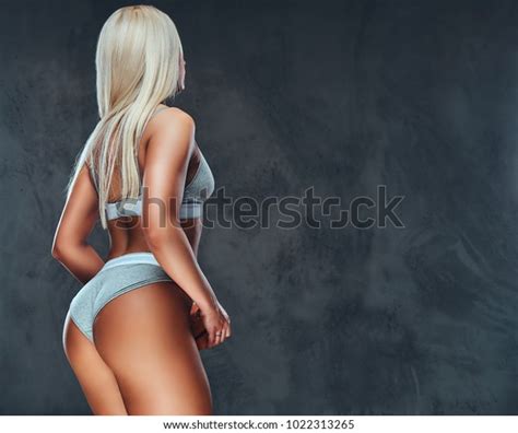 Sexy Blonde Fitness Model Posing Barbell Stock Photo Shutterstock