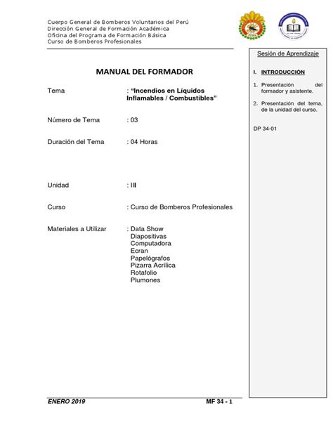Tema 34 Incendios En Liquidos Inflamables Y Combustibles Material