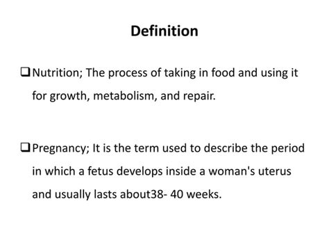 Nutrition During Pregnancy Ppt