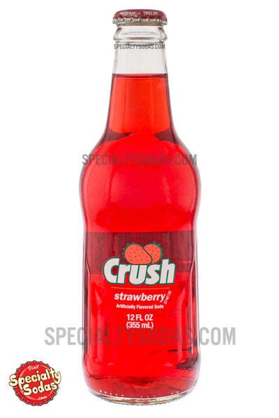 Crush Strawberry Soda 12oz Glass Bottle – Specialty Sodas