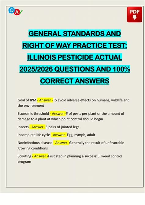 Illinois Pesticide General Standards Study Guide 3
