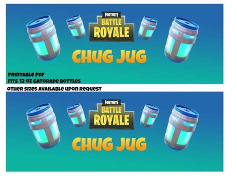 Fortnite Chug Jug Printable Bottle Labels Bottle Label Template Images And Photos Finder