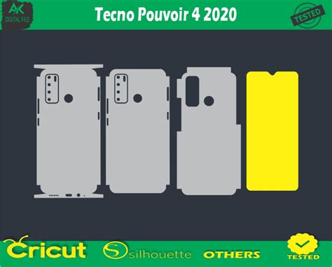 Tecno Pouvoir 4 2020 Skin Vector Template 250