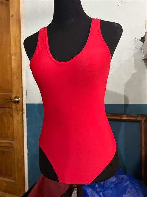 Red One Piece Bikini Women S Fashion Swimwear Bikinis Swimsuits On Carousell