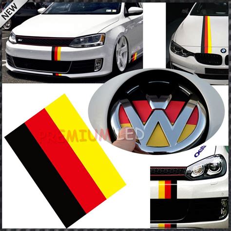 1 10 Germany Flag Color Stripe Decal Sticker For Audi BMW MINI