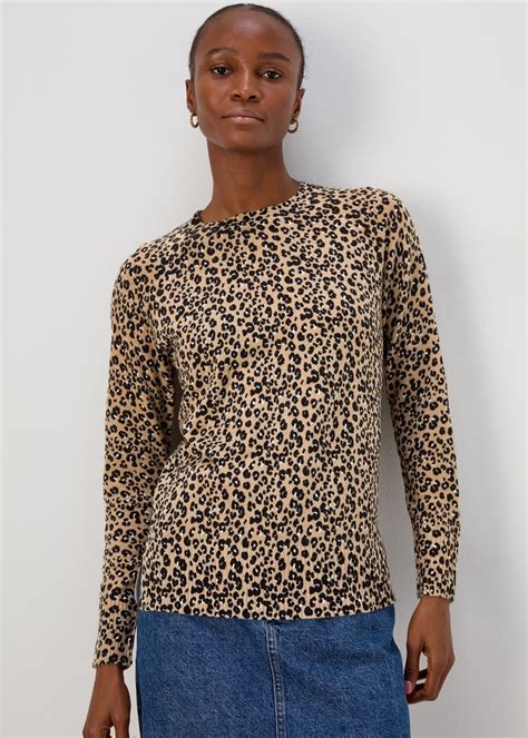 Brown Leopard Print Soft Touch Jumper Matalan