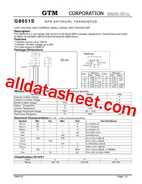 G8051S Datasheet(PDF) - E-Tech Electronics LTD