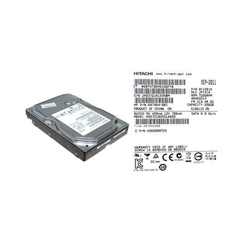 HDD HITACHI HGST HARD DISK 250GB SATA 3,5” COMPUTER DESKTOP HDS721025CLA682