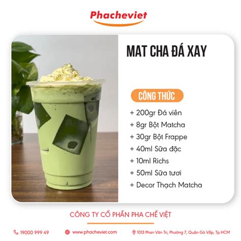 Công thức pha chế Matcha Đá Xay