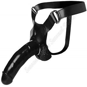 Infiltrator 2 Hollow Strap On Black 9 Inch Dildo Unisex Dong