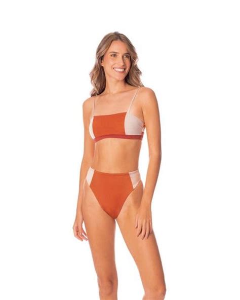 Maaji Chai Latte Chestnuts Suslik Reversible Bikini Bottoms In Orange