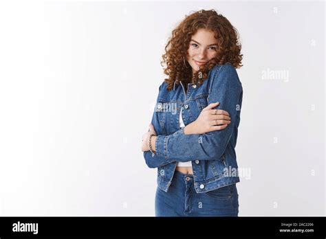 Cheeky good-looking flirty feminine tender caucasian redhead girl ...