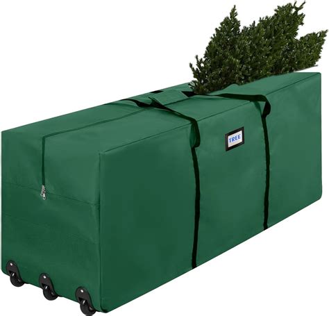 Dinoera Rolling Large Christmas Tree Storage Bag Fits Up To 9 Foot Artificial Xmas