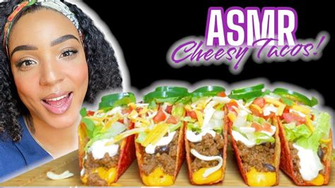 Asmr Mukbang Crunchy Nacho Cheese Tacos No Talking Real Eating Sounds Nene’s Eats Asmr