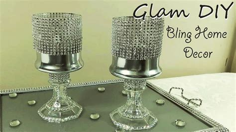 Dollar Tree DIY Glam Bling Pedestal Candle Holders YouTube