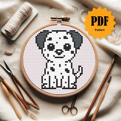 Dog Cross Stitch Pattern | Dalmatian Cross Stitch Pattern, Mini X