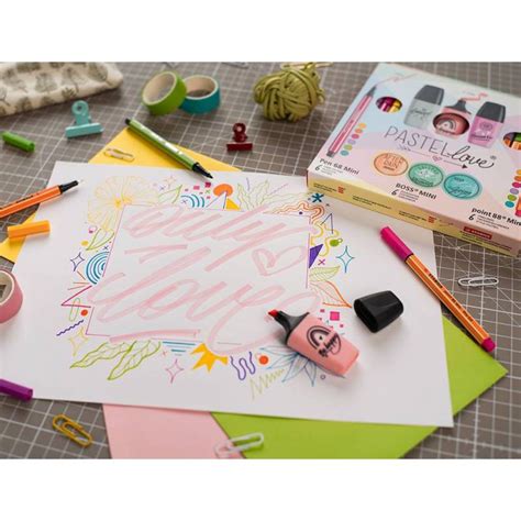 SET STABILO PASTEL LOVE MINI WORLD PEN 68 POINT 88 BOSS 18 167477