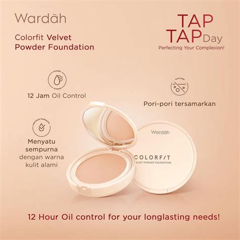 Jual Wardah Colorfit Velvet Powder Foundation 12g Shopee Indonesia