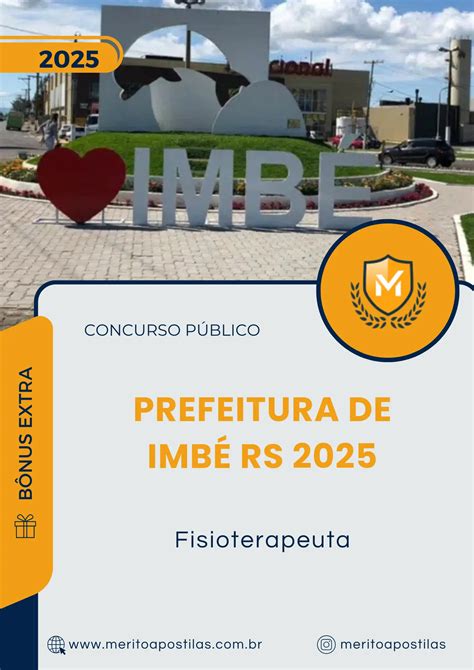 Concurso Para Fisioterapeuta 2025 - Apostila Fisioterapeuta Prefeitura de Imbé RS 2025 - Mérito Apostilas ...