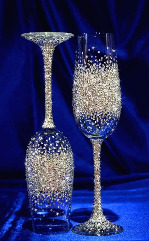 Pin By New Crystal Wawe On Crystal Wedding Glasses Set Of 2 Swarovski