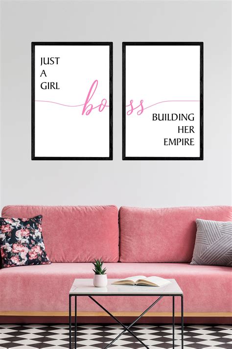 Boss Babe Printable Wall Art Boss Babe Decor Girl Boss Wall Etsy