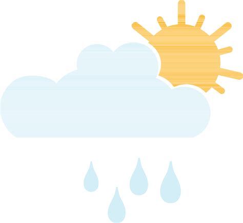 cloud  sun  rain drop  vector art  vecteezy