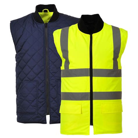 Portwest US469YE Hi Vis ANSI Class 2 Quilt Lined Reversible Bodywarmer