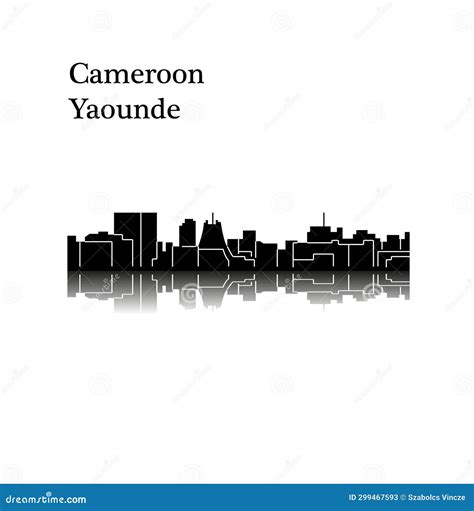 Yaounde, Cameroon City Silhouette Stock Vector - Illustration of