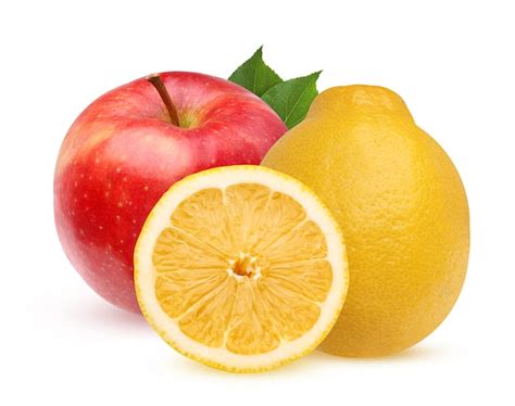 premium photo lemon  red apple