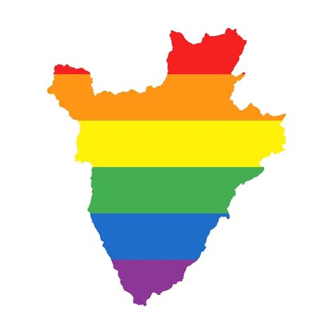 Bandeira do arco íris do orgulho gay lgbtq mapa de Vetor Premium