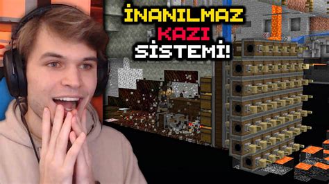 Muhteşem Maden Kazı Makinesi Otomatik Tünel Açıcı Gelişmiş Minecraft