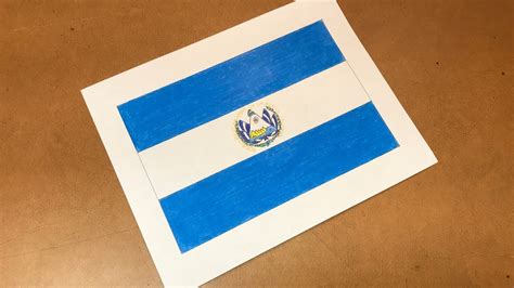 El Salvador Flag Drawing at PaintingValley.com | Explore collection of ...