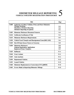 Odometer Disclosure Statement California Complete With Ease Airslate